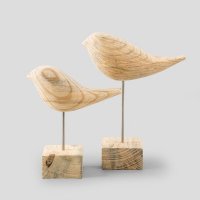 西式简约进口木制小鸟造型摆设书房客厅装饰（不含税）
