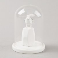 玻璃罩树脂海鸟白色 简约客厅桌面装饰摆件5X01S192W-N （不含税