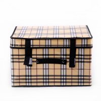 方格带盖收纳整理箱