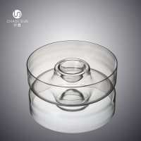 欧式透明系列玻璃色拉盆装饰盆客厅装饰CDT00158