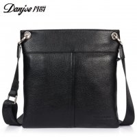 丹爵(DANJUE)男包头层牛皮商务单肩包斜挎包休闲男包时尚休闲皮包8817-1