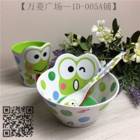 可爱卡通儿童餐具 碗+杯+匙羹套装 学生便携餐具套装