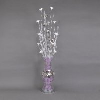 现代铝线艺术台灯 led花瓶装饰摆设落地灯 手工礼品灯YG-9062