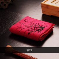 茶具配件中式柔性吸水茶巾（大红）
