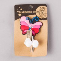 蝴蝶 创意吸盘吸墙牙刷架