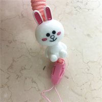 立体可爱卡通兔子造型挂绳通用手机绳