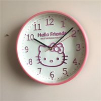 时尚精美凯蒂猫造型电子时钟挂钟