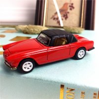 模型车 红色模型敞篷跑车玩具车