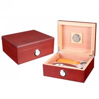 SIKARLAN西格朗实木雪茄盒+雪茄烟灰缸+雪茄剪套装雪茄保湿盒SK-1107 红色