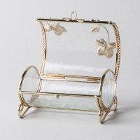 特价欧式白玉兰玻璃首饰盒家居饰品收纳盒