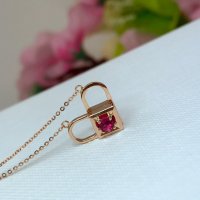 18k 碧玺 爱心锁