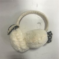 白色毛毛可爱蝴蝶结耳罩