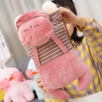 双插手毛绒玩具卡通充电热水袋 安全防爆自动断电
