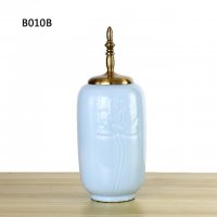 蓝荷花陶瓷中（尖）B010B