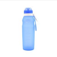 旅行便携可折叠骑行户外运动水壶硅胶折叠水瓶定制礼品水杯600ml