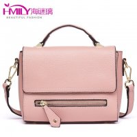 海谜璃（HMILY）头层牛皮女士手提包甜美淑女单肩包时尚休闲百搭斜挎女包 H6987