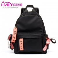 海谜璃（HMILY）新款时尚潮流防水牛津布女士双肩包蝴蝶结小清新背包休闲包 H7031