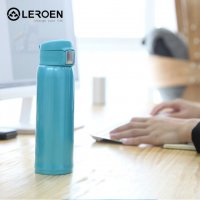 LEROEN雷洛恩双层不锈钢弹盖保温杯水杯子500ml全国包邮 LC103淡蓝色