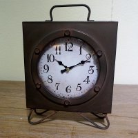 欧式复古做旧金属台面钟