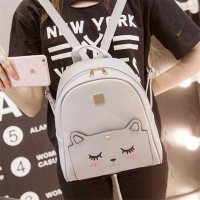 2017新款潮双肩包女韩版可爱卡通背包时尚百搭学院风书包女