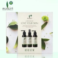 sukin 圣诞套装礼盒125ml（洗面奶+爽肤水喷雾+保湿乳）面霜孕妇可用