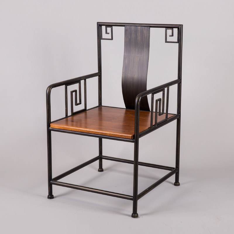 新中式实木面铁椅2