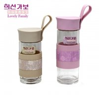 韩国喜善家宝进口玻璃水杯加厚泡茶杯茶水分离便携带滤网随手杯1245 1246