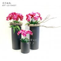 满庭芳花艺新款树脂花器落地花艺成品仿真家居样板间装饰仿真植物绢花摆件包邮MTF-LD1704027