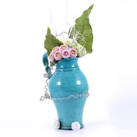 家居室内仿真花艺装饰摆放 粉色 白色 绿色小菊花仿真花艺MTF-TC14011