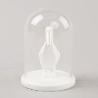 玻璃罩树脂大嘴鸟白色 简约客厅桌面装饰摆件5X01S215W-N （不含税）