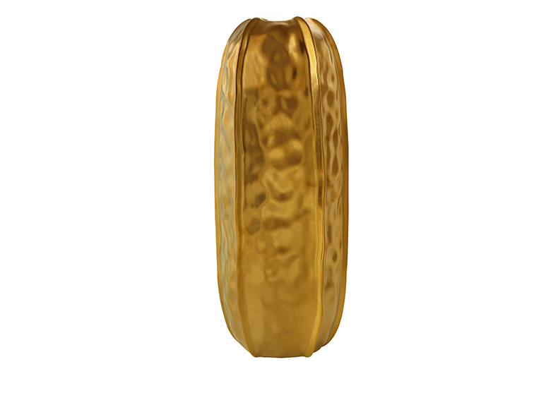 美式轻奢哑光金色陶瓷大花瓶会所客厅软装装饰品创意家居花瓶摆件702793