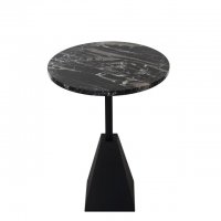 LY-7002 黑色  ，40cmX53cm，大理石+铁艺，个性家居别墅店面橱窗现代轻奢桌子