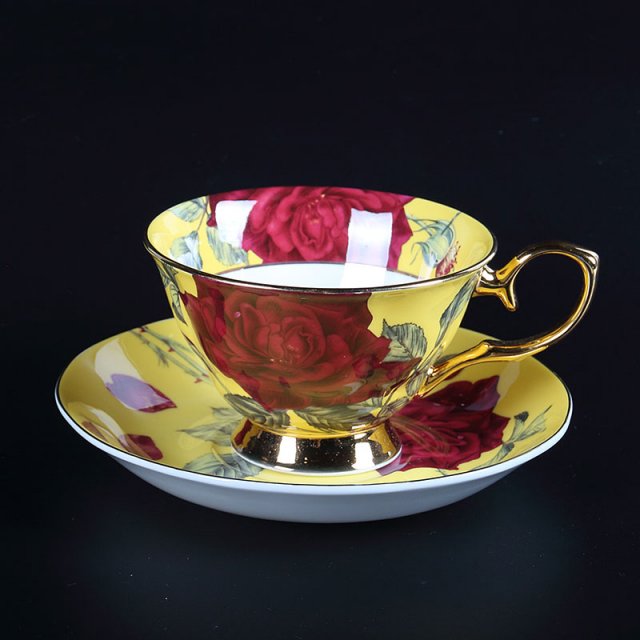 唐山骨瓷欧式下午茶咖啡杯碟套装