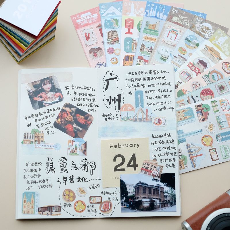 NEKONI Original Design Chinese cities stickers