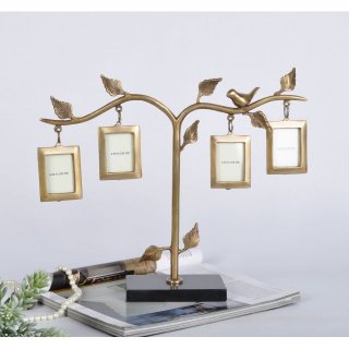 THOHO HOME/天和雅筑欧式复古四联相框摆件时尚个性摆台软装工艺品装饰像框礼品礼物