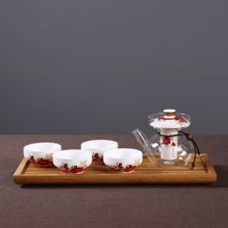 葫芦茶具-姹紫嫣红 高档骨瓷茶具 DY43