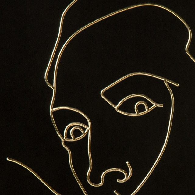 创意趣味家居装饰摆件 不锈钢线条人物造型装饰品 金属软装工艺品