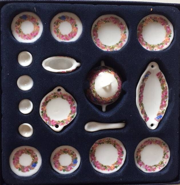 dollhouse  miniatures食玩 diy 模型仿真黏土迷你袖珍 陶瓷茶具