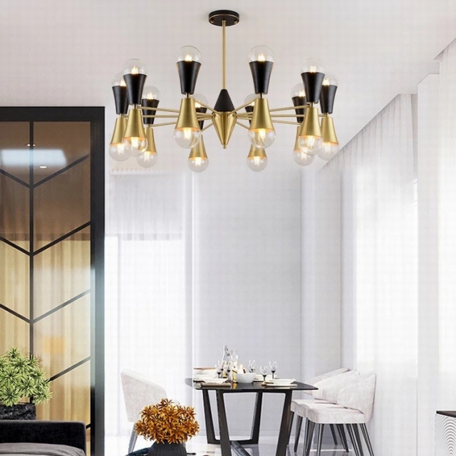 现代风格全铜玻璃灯罩灯具样板房客餐厅卧室吊灯