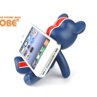 POPOBE正版暴力熊 5寸钥匙扣 白兵 手机支架 抓机娃娃 挂件 卡通