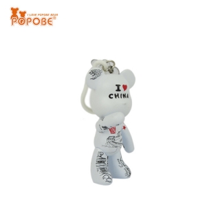 POPOBE正版暴力熊 3寸钥匙扣 PVC钥匙包包可爱挂饰