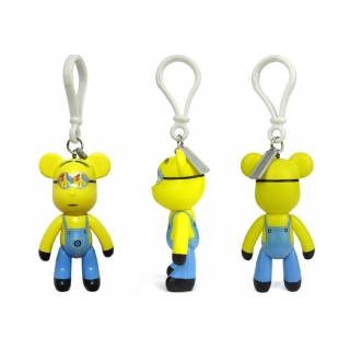 POPOBE正版暴力熊 3寸钥匙扣 小黄人和平 PVC卡通创意Q版挂饰动漫