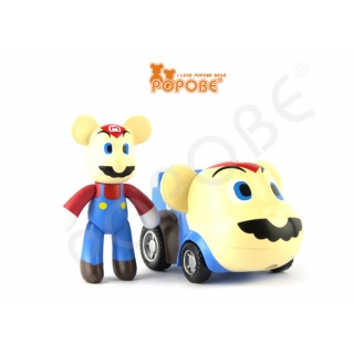 POPOBE正版暴力熊 2寸车盒 孖宝 卡通 Q版 摆件 动漫 抓抓机 装饰