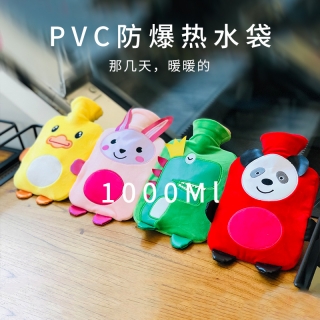 新品卡通毛绒暖手宝卖萌家族注水热水袋迷你暖水袋布套暖宝宝定制
