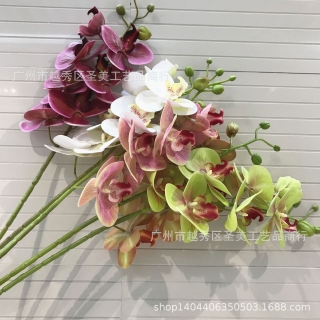 3D打印7头蝴蝶兰 塑料假花 室内装饰 仿真花婚庆摄影 家居装饰