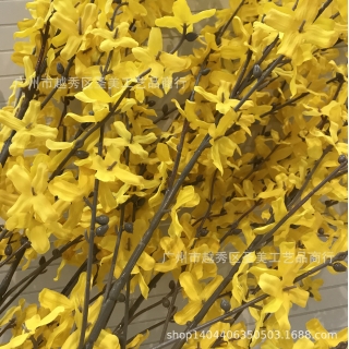 仿真迎春花黄色 假花 婚庆装饰花仿真花跳舞兰软装花材拍摄道具