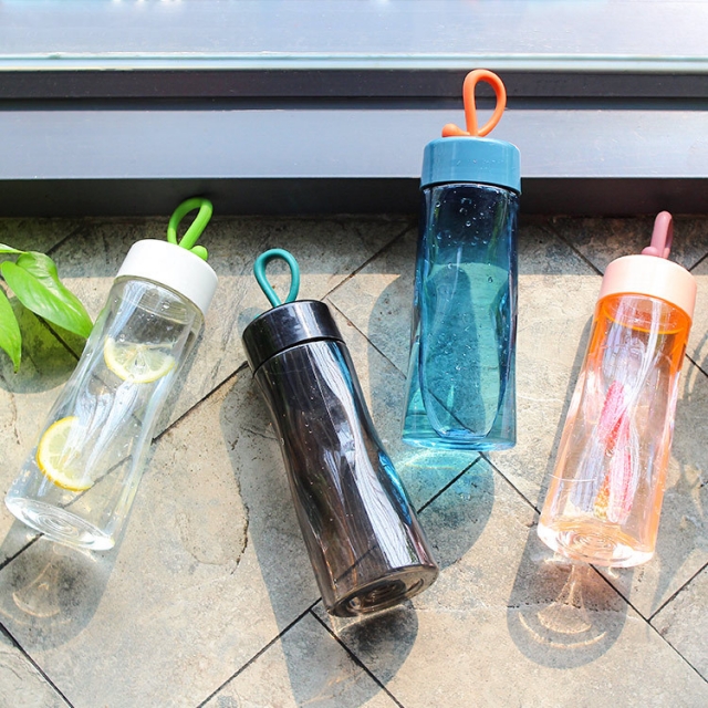 创意水杯户外大容量 女男学生透明塑料杯子 便携随身杯塑料口杯