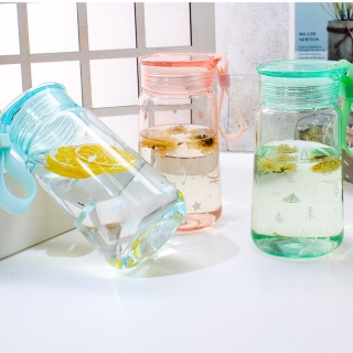 【厂家直销】水杯女学生韩版杯子塑料杯随手杯少女心简约耐摔茶杯