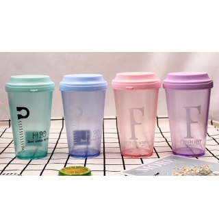 【厂家直销】创意塑料随手杯 简约咖啡杯 实用礼品水杯子定制logo