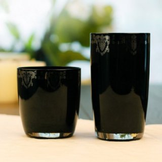 现代简约家居装饰波西米亚风黑色经典玻璃杯 CB3655/56